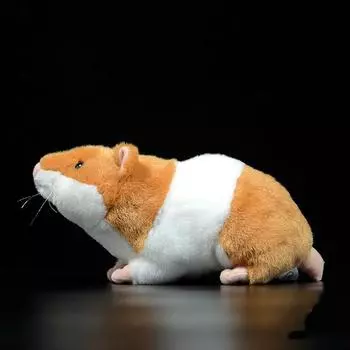 Милая золотая фигурка хомяка, имитация хомяка, кукла-мышь, имитация животного, плюшевая игрушка в подарок 20cm
