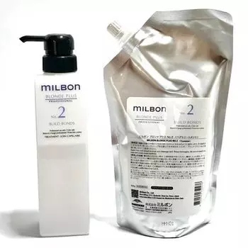 Milbon Blonde Plus Build Bond Hair Treatment 600 г Пустая бутылка Салонная система лечения Лечение Milbon № 2
