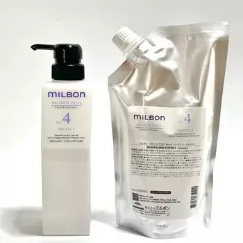 Milbon Blonde Plus Protect Hair Treatment 600 г Пустая бутылка Салонная система лечения Лечение Milbon № 4