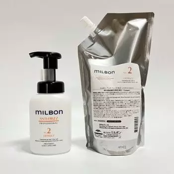 Milbon Diffrizz 600 мл Global Milbon Diffridging Салонное средство для ухода за волосами Сменный блок с бутылочкой Milbon Anti-Frizz No.2