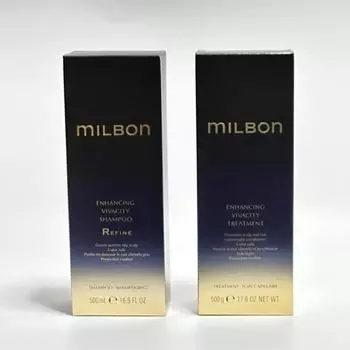 Milbon Enhancing Vivacity Шампунь для волос Refine Treatment 500 мл Global Milbon Premium Position Набор из 2 Milbon LSC [Набор продуктов] &