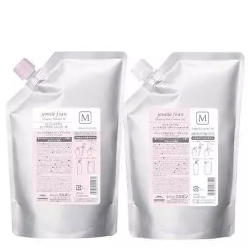 Milbon Gemile Fran Heat Gloss M Shampoo 1000mL + Treatment 1000g Refill Set