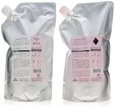 Milbon Gemile Fran Шампунь Diamond D 1000 мл Лечение Juicy Glossy 1000 г Сменный набор +