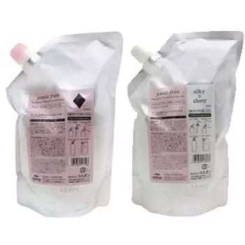 Milbon Gemile Fran Шампунь Diamond D 1000 мл Лечение Шелковистый Блеск 1000 г Сменный набор +