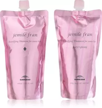 Milbon Gemile Fran Шампунь для лечения сочных волос Juicy 400 мл 400 г Сменный набор и (Даймонд и Гуллоши)