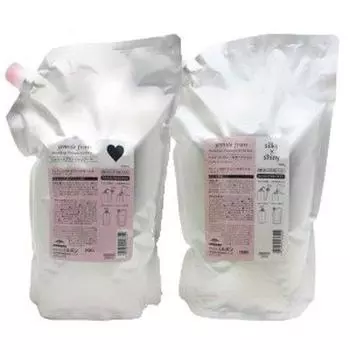 Milbon Gemile Fran Шампунь Heart H 2500 мл Лечение Шелковистый Блеск 2500 г Набор для использования + Сменный блок/Коммерческий