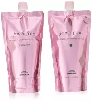 MILBON Gemile Fran Шампунь Heart Refill Treatment Juicy Glossy Refill 400 мл каждый Refill Set [Набор] +
