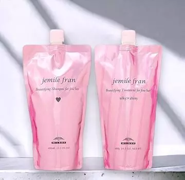 Milbon Gemile Fran Шампунь Heart Treatment Silky Shiny Сменный набор 400 мл каждый +