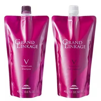 Milbon Grand Linkage Veloa Luxe 400 Refill Set Шампунь 400 мл Лечение 400 г +
