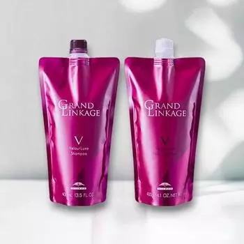 Milbon Grand Linkage Veloa Luxe Шампунь 400 мл Лечение 400 г Сменный набор