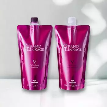 Milbon Grand Linkage Veloa Luxe Шампунь 400 мл Лечение 400 г Сменный набор