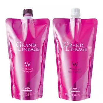 Milbon Grand Linkage Willow Luxe Шампунь 400 мл Лечение 400 г Сменный набор Уход за волосами Форма +