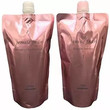 Milbon Jemile Fran Heat Gloss J Шампунь 400 мл Лечение 400 г Сменный набор [jemile fran]
