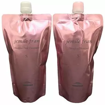 Milbon Jemile Fran Heat Gloss S Шампунь 400 мл Лечение 400 г Сменный набор [jemile fran]