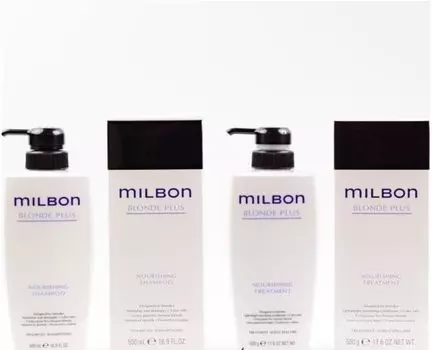Milbon Питательный шампунь для волос 500 мл Global Milbon Blonde Plus 2 флакона набор Milbon LSC [Набор продуктов] &