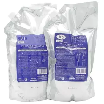 Milbon Plamia Балансирующее мыло для кожи головы 1000 мл + Scalp Pack 1000 г Сменный набор