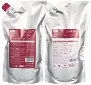 Milbon Plamia Обогащенный Шампунь 1000 мл Лечение F 1000 г Сменный Набор +