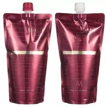 Milbon Plamia Обогащенный шампунь 400 мл + Treatment M 400 г Сменный набор