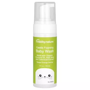 Mild By Nature, Foaming Castile Baby Wash, Sweet Orange Vanilla, 5 fl oz (148 ml)