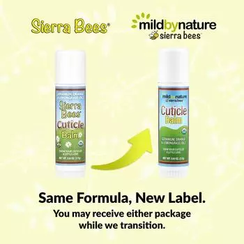 Mild By Nature, Sierra Bees™, Cuticle Care Balm Stick, Geranium, Orange & Lemongrass, 0.6 oz (17 g)