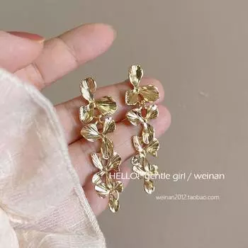 Mild Luxury Retro 925 Silver Ear Jewelry Female Lilac