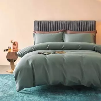 MILDLY Комплект постельного белья из египетского хлопка Комплект постельного белья Пододеяльник Простыня с резинкой 300TC Сатин Приятный на ощупь и очень дышащий Для тех, кто хочет
