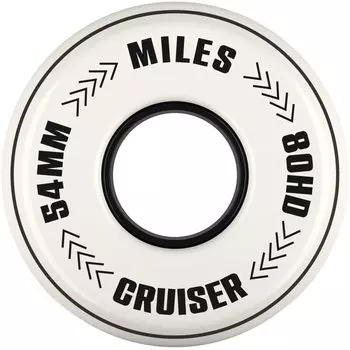 Miles Skateboard Soft Wheels 80HD 54mm City Riding Cruiser [MILES] белый