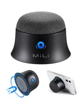 MiLi Small Bluetooth Speaker Водонепроницаемый динамик Беспроводной динамик для ванной динамик с двумя держателями/совместимый с TWS/зарядка Type-C/MagSafe
