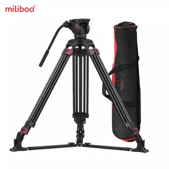 Miliboo MTT609A Профессиональная фотография 3-х секционная подставка для штатива из алюминиевого сплава с панорамой на 360 градусов