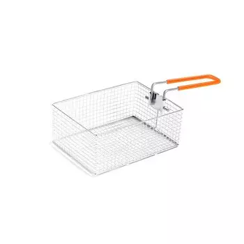 MiliCamp большой идеальный дуршлаг Mestin фритюрница корзина для жареной курицы дуршлаг для слива масла из нержавеющей стали походное снаряжение (Оранжевая ручка)
