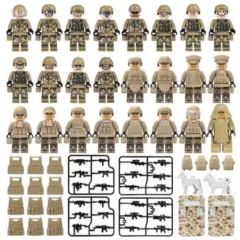 Military Building Block Figurine Set Swat Doll Small Particle Model Boy Toy Bag L Series