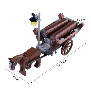 Military Building Block Scene Ancient Miniature Carriage Soldier Chariot City Spare Parts Small Particle Collage Toy Other