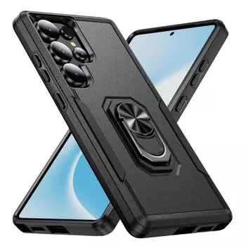 Military Grade Kickstand 2 in 1 Case for Samsung Galaxy S25 Ultra S24 Plus FE 5G Funda Cover for Samsung S25 for Galaxy S25 чёрный