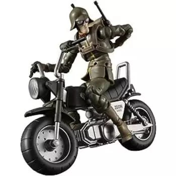 Military Mobile Suit Gundam Principality of Zeon Army 08 Motorcycle for General Soldiers Zeon Soldiers 100mm PVC Painted Movable Figure G.M.G. (Gundam