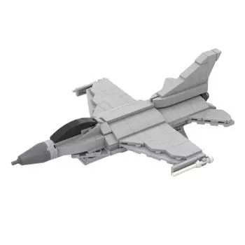 Military Wwii Aircraft F-16 Fighter Building Block Model Assembly Toy Compatible Small Particle Set