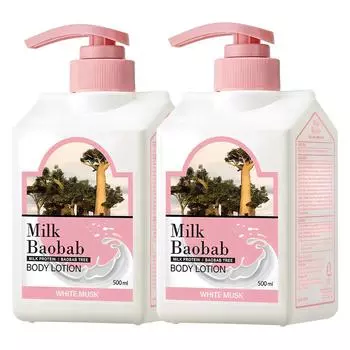 Milk Baobab Body Lotion White Musk Fragrance, 500ml, 2 units