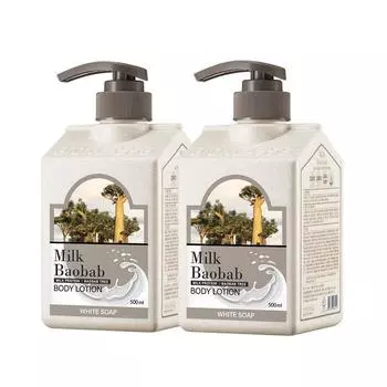 Milk Baobab Body Lotion White Soap Fragrance, 500ml, 2 units