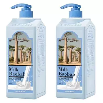 Milk Baobab Body Wash White Musk Fragrance, 1L, 2 units