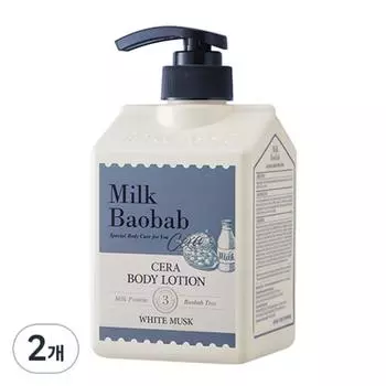 Milk Baobab Cera Body Lotion White Musk Fragrance, 600ml, 2 units