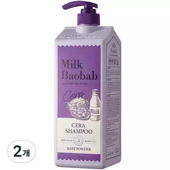 Milk Baobab Cera Shampoo Baby Powder, 1.2L, 2 units