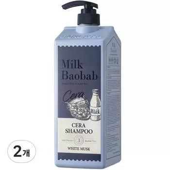 Milk Baobab Cera Shampoo White Musk Fragrance, 1.2L, 2 units