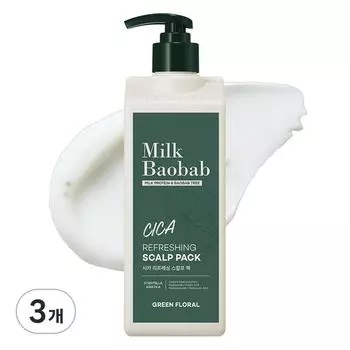 Milk Baobab Cica Refreshing Scalp Pack, 500ml, 3 packs