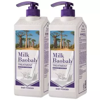 Milk Baobab Hair Treatment Baby Powder Scent, 1L, 2 Pieces
