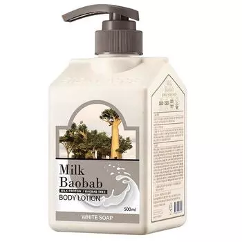 Milk Baobab Large Capacity Body Lotion White Soap Fragrance, 500ml, 1 unit