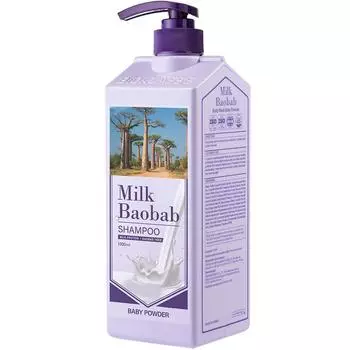 Milk Baobab Shampoo Baby Powder Scent, 1L, 1ea