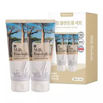Milk Baobab Whipped Cleansing Foam, 120ml, 2 pieces