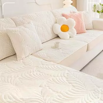 Milk Fiber Sofa Cushion Four Seasons Universal Non-Slip Leather Cushion Universal All-Inclusive Sofa Cover Winter 60*60cm
