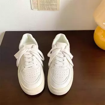 Milk fufu little white shoes women s 2025 new autumn breathable versatile sports casual shoes children thick baseplate shoes sports 35