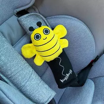 Milk&Moo Buzzy Bee Seat Belt Pillow For Kids, Ultra Soft Head, Neck, Shoulder Support in Car, Seatbelt Covers for Kids, Toddler Seat Belt Cushion