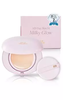 Milk Touch Milk Touch All Day Skin Fit Milky Glow Cushion 03 Натуральный бежевый Увлажняющая сетчатая основа для светлой кожи SPF50+ PA++++